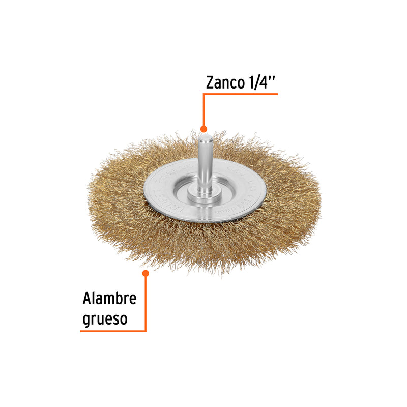 Carda circular 4" para taladro
