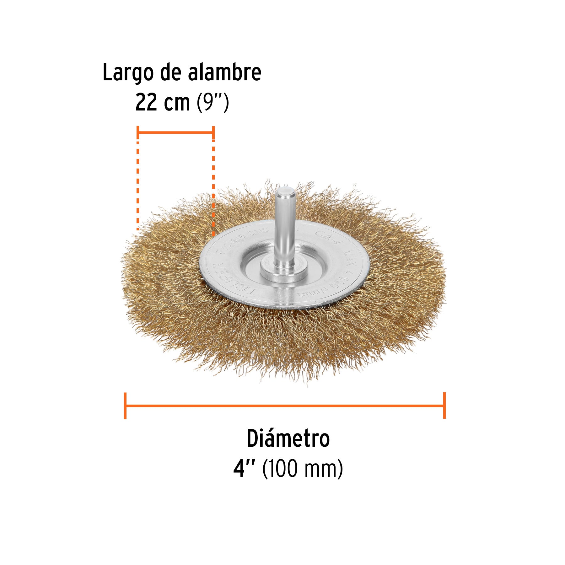 Carda circular 4" para taladro