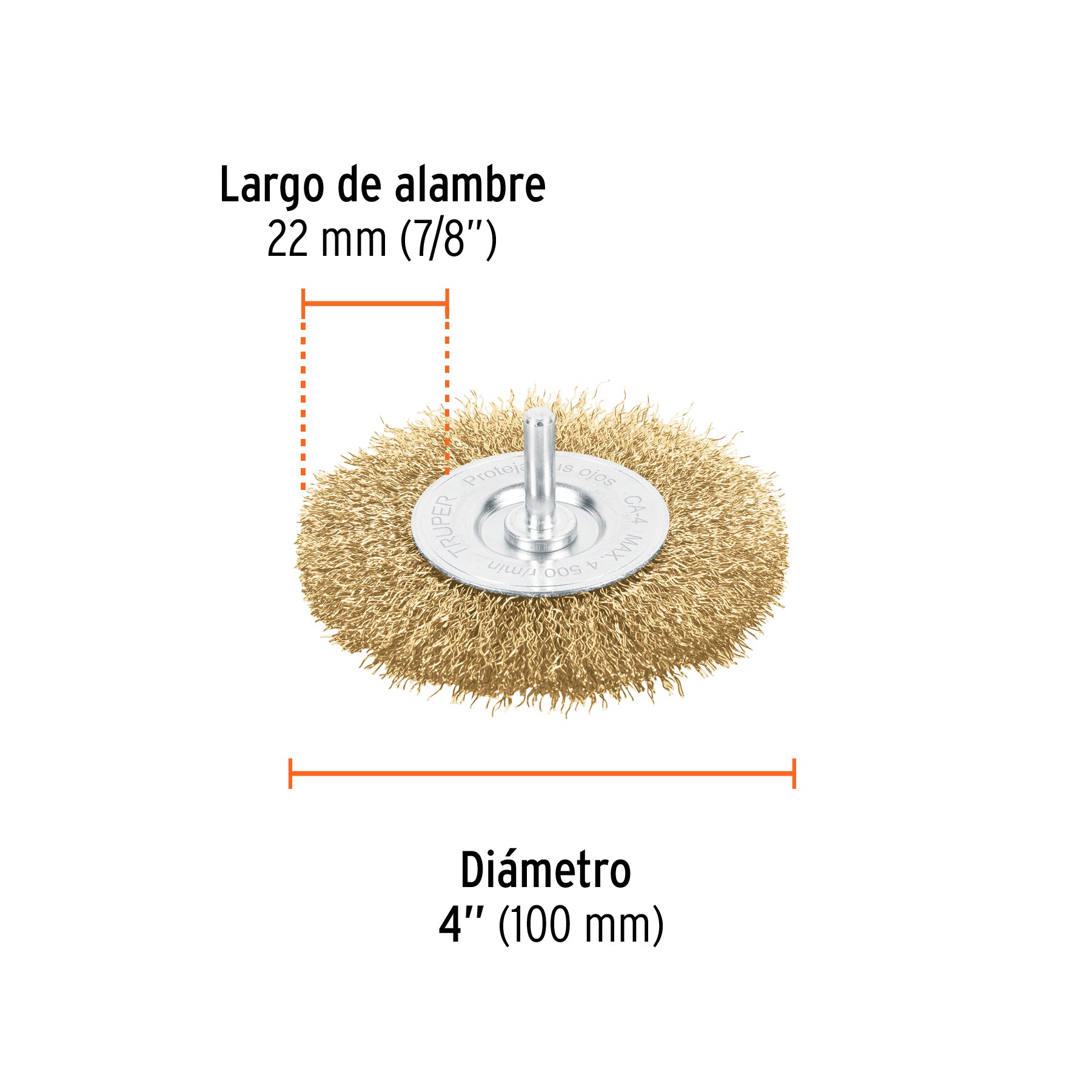 Carda circular 4" para taladro