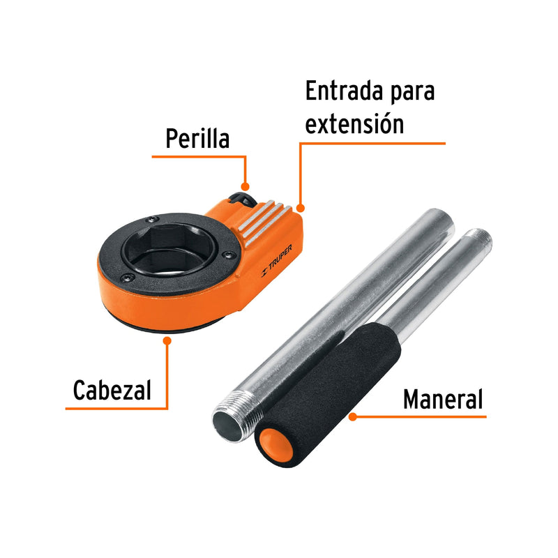 Cabezal para dado de 1/2, 3/4 y 1"