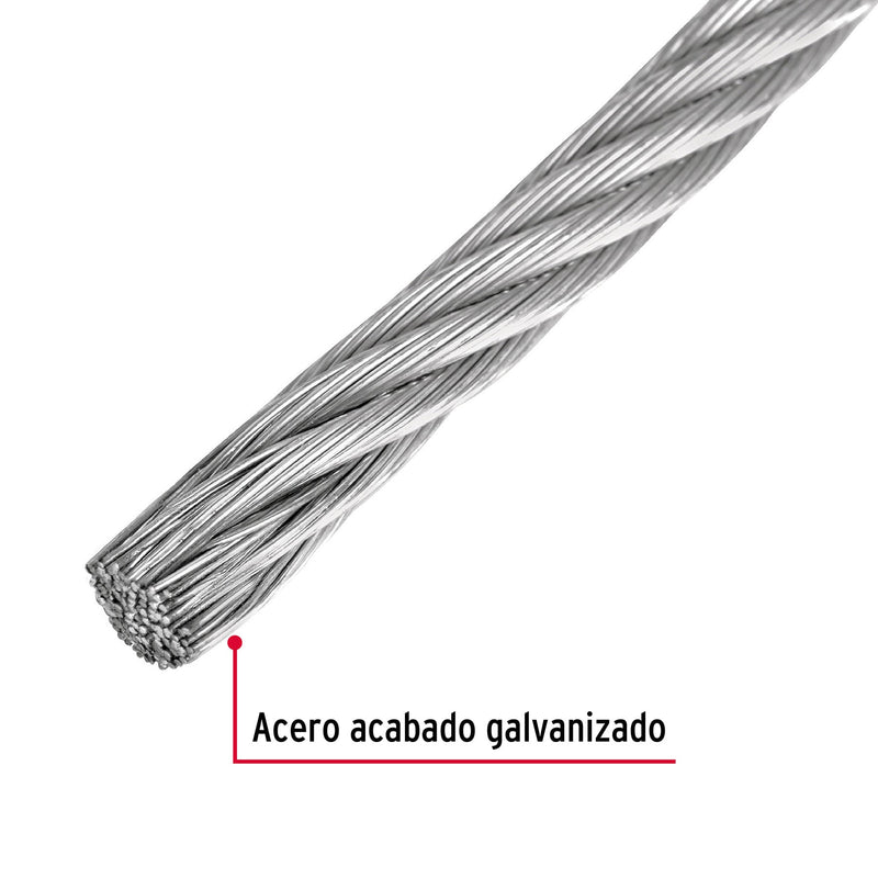 Cable rígido de acero 1/16", 7X7, 300 m