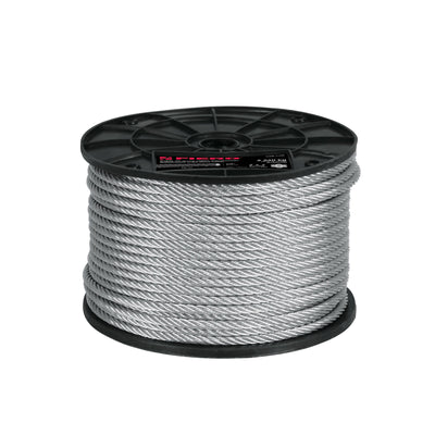 Cable rígido de acero 1/4", 7X7, 75 m