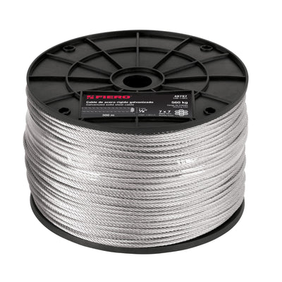Cable rígido de acero 1/8", 7X7, 300 m