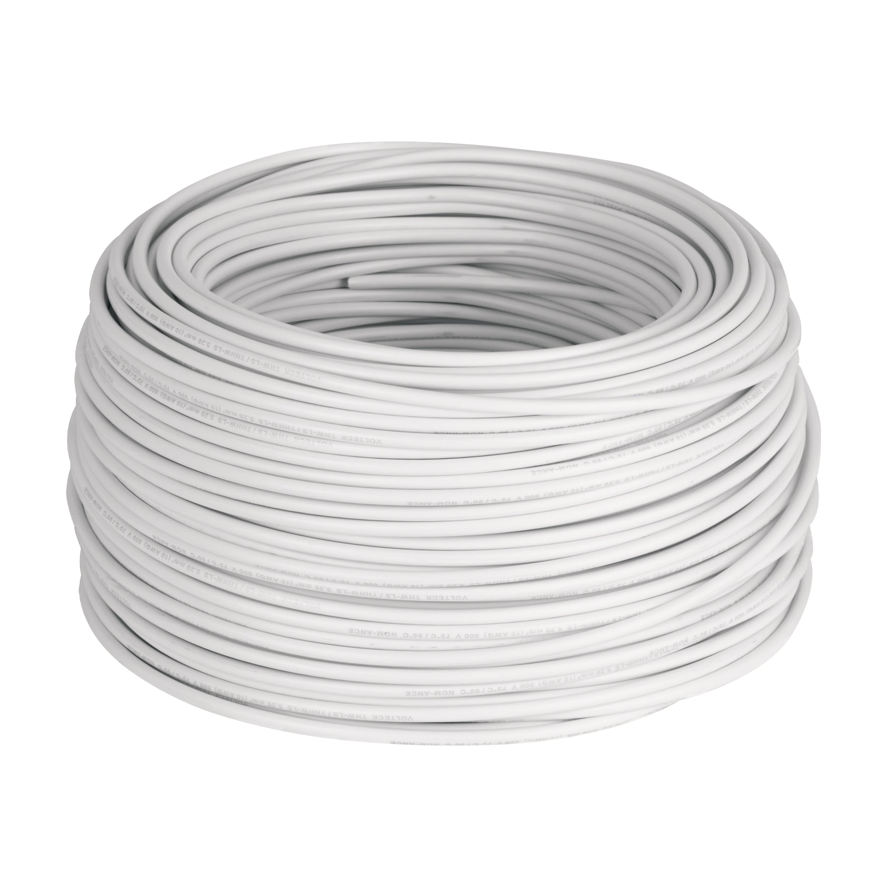 Cable THHW-LS, 10 AWG, color blanco rollo 100 m