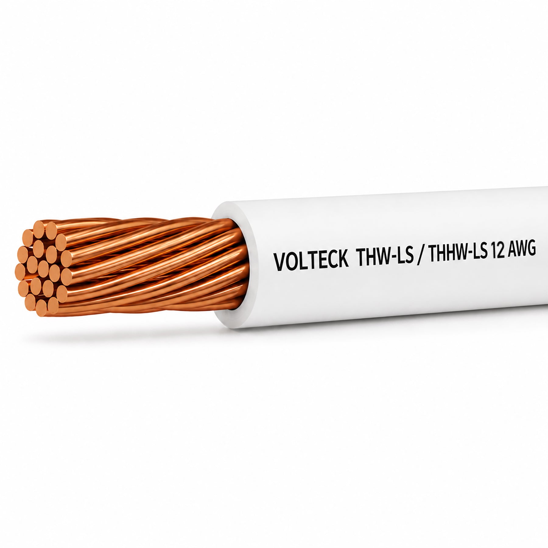 Cable THHW-LS, 12 AWG, blanco, bobina 500 m