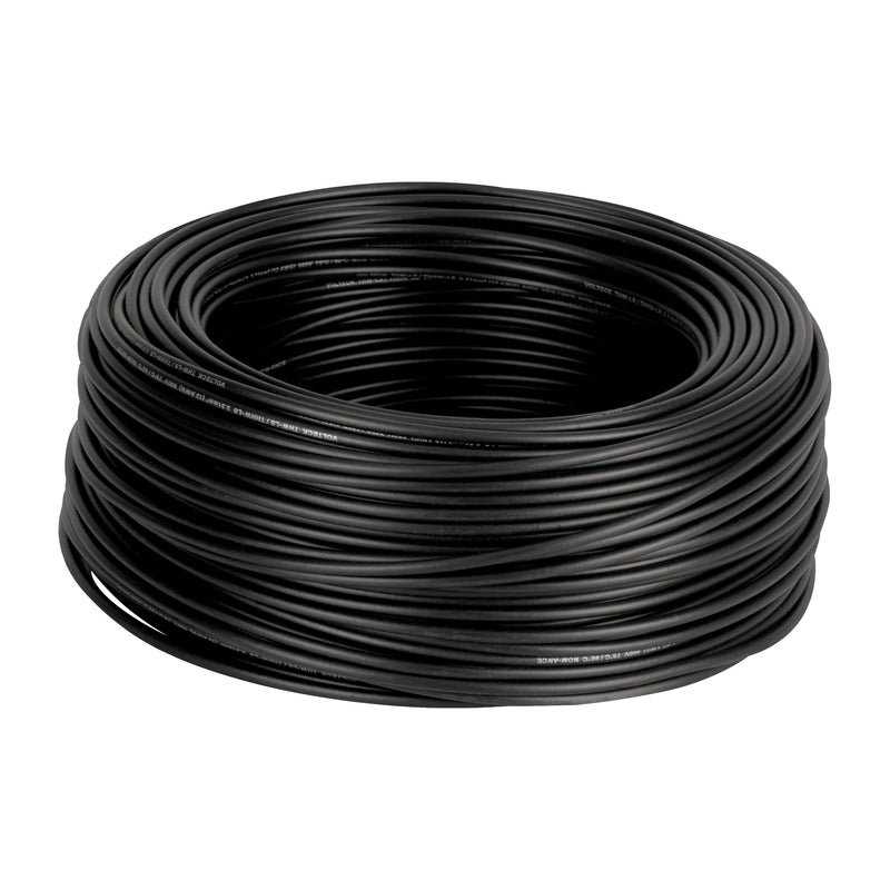 Cable THHW-LS, 12 AWG, color negro rollo 100 m