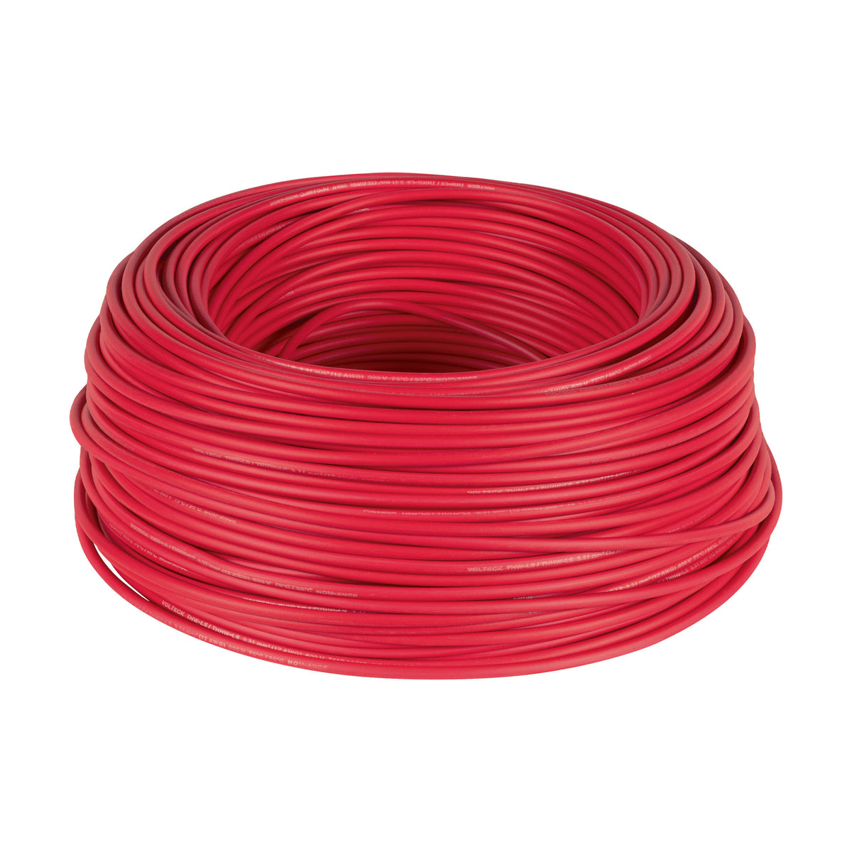 Cable THHW-LS, 12 AWG, color rojo rollo 100 m
