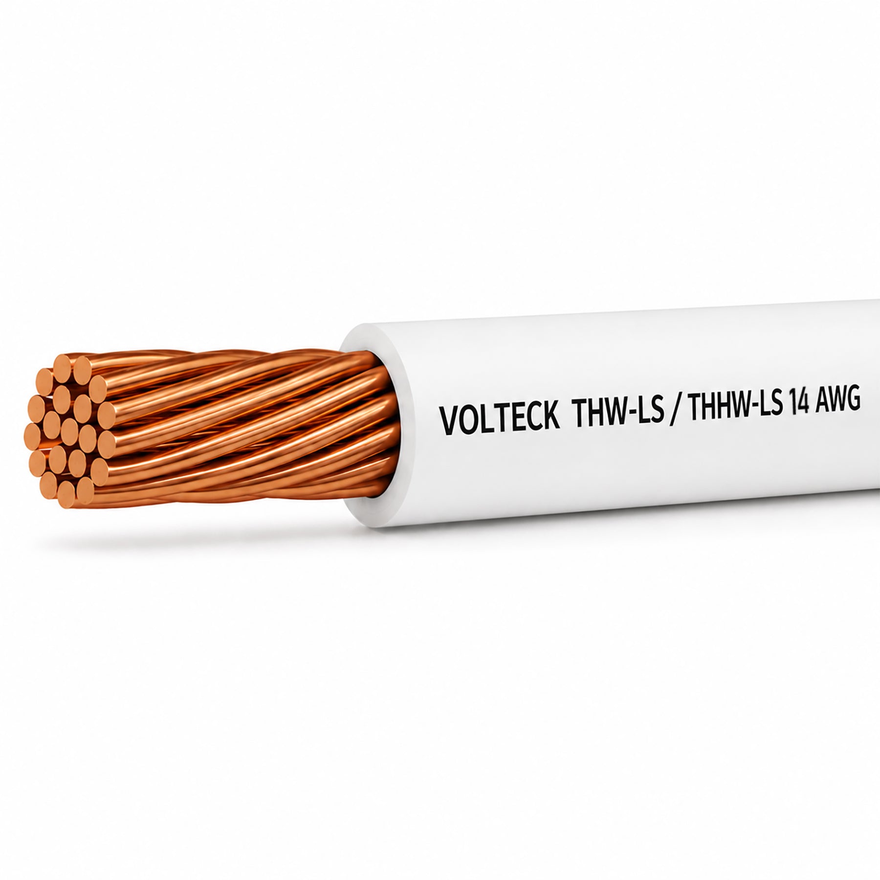 Cable THHW-LS, 14 AWG, color blanco rollo 100 m