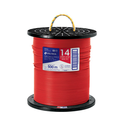 Cable THHW-LS, 14 AWG, rojo, bobina 500 m