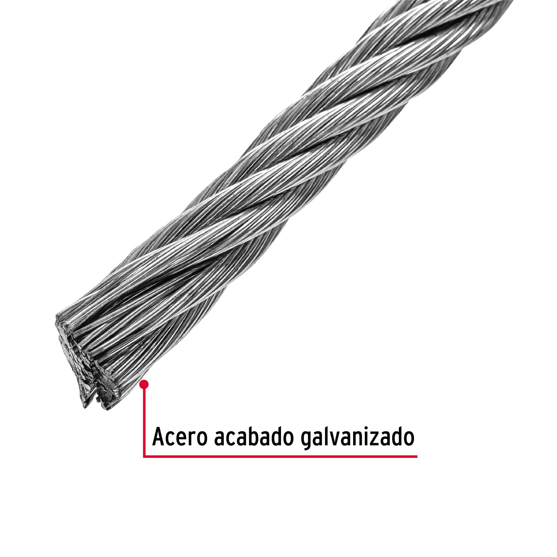 Cable flexible de acero 3/8",7X19, 75 m