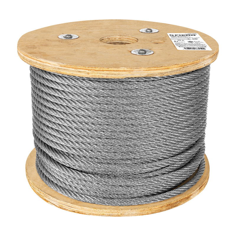 Cable rígido de acero 3/8", 7X7, 75 m
