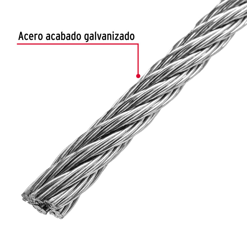 Cable flexible de acero 5/16", 7X19, 75 m
