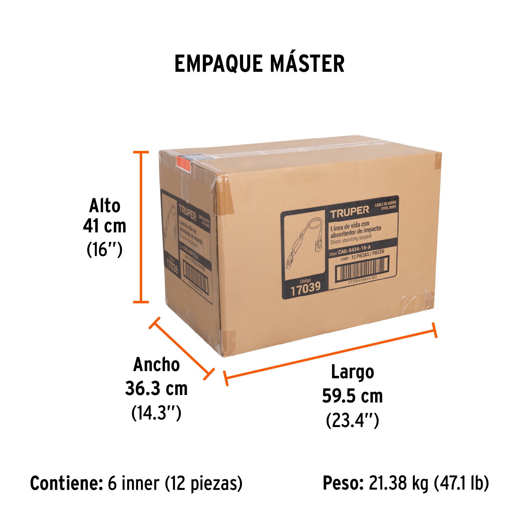 Línea de vida de acero con absorbedor de impacto,ANSI