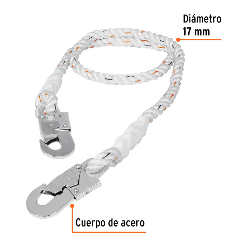 Cable de posicionamiento con 2 ganchos, 1.5 m