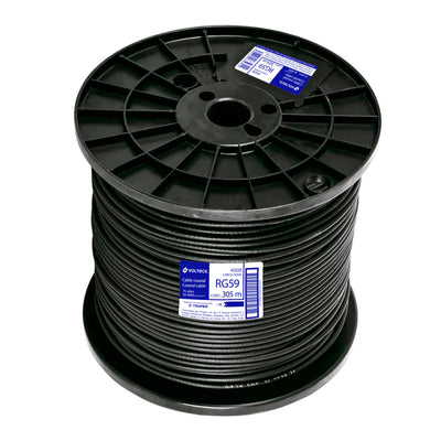 Cable coaxial RG 59, carrete 300 metros