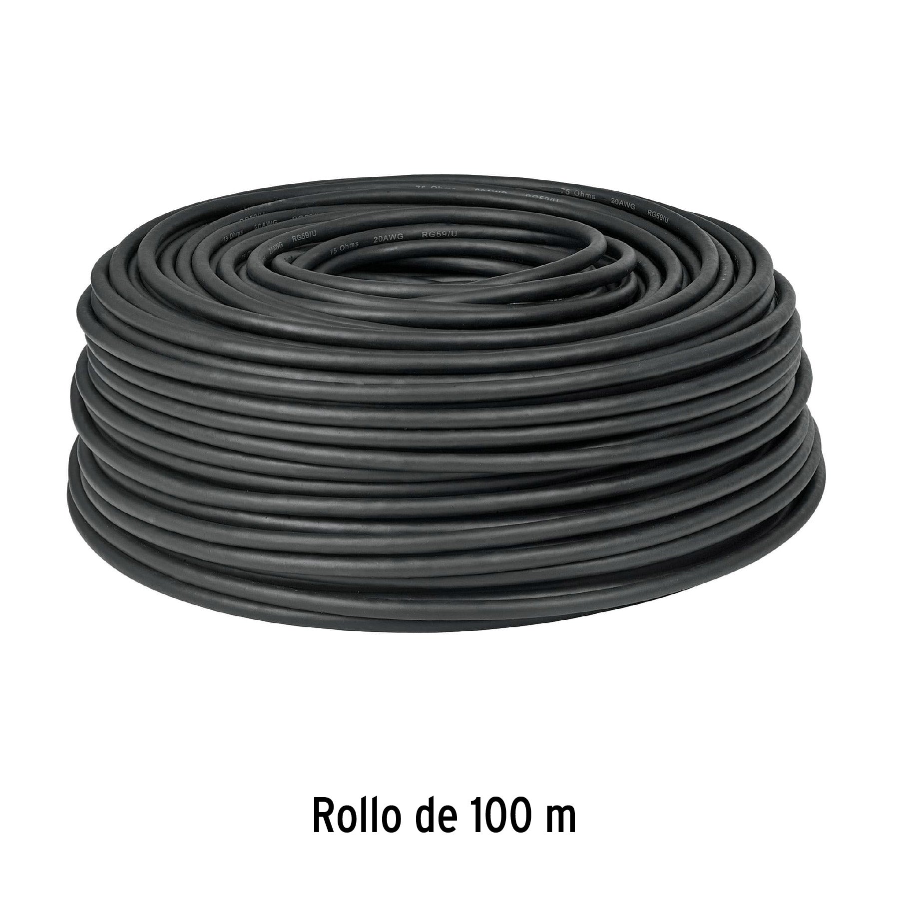 Cable coaxial RG 59, rollo 100 metros