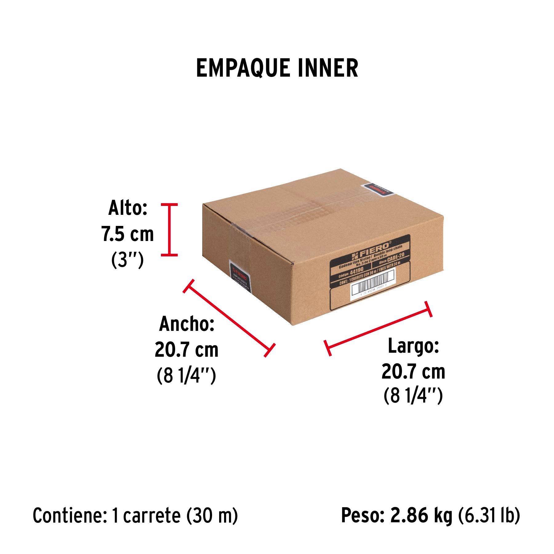 Cadena tipo victor 2.0 mm