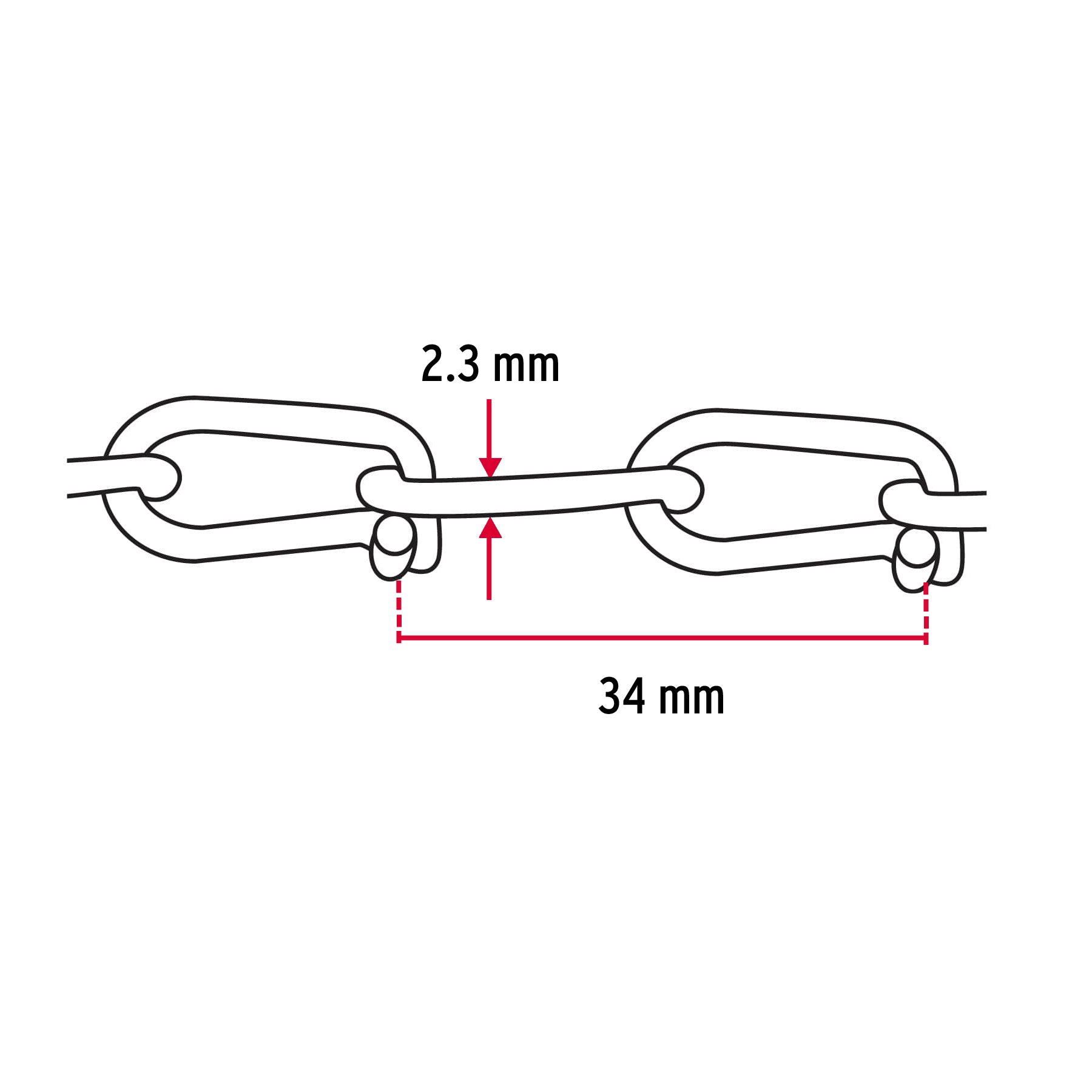 Cadena tipo victor 2.3 mm