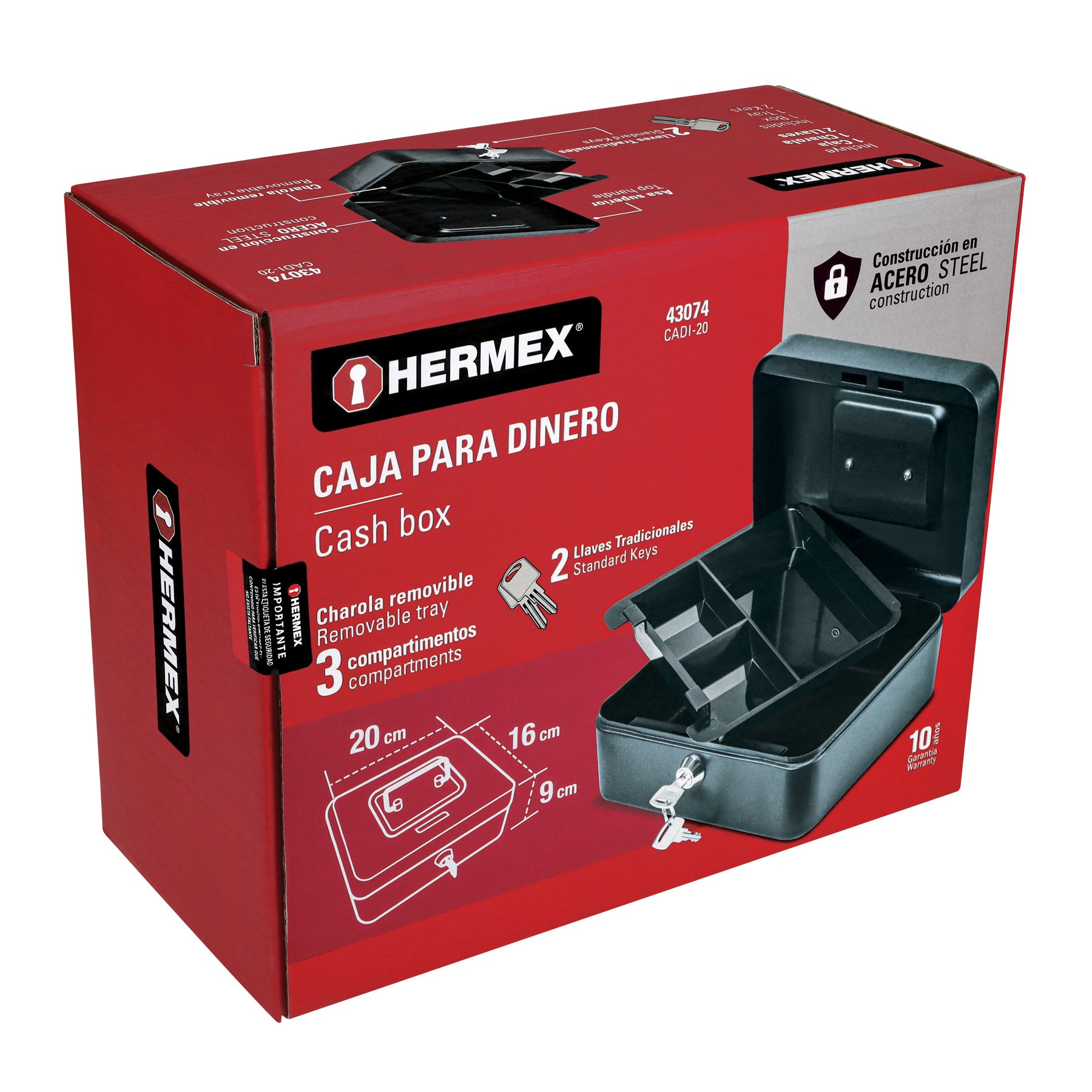 Caja de dinero, 20 cm