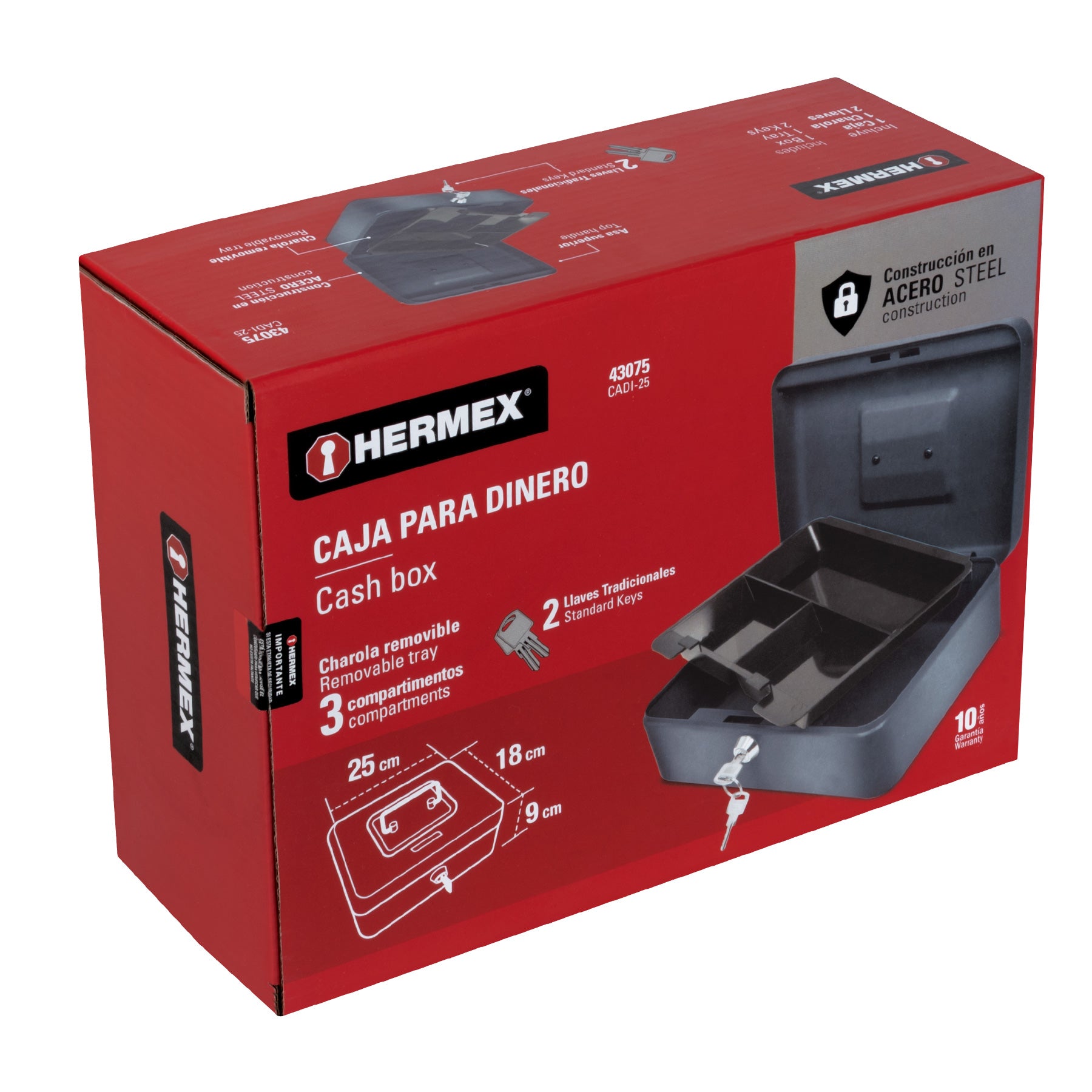 Caja de dinero, 25 cm