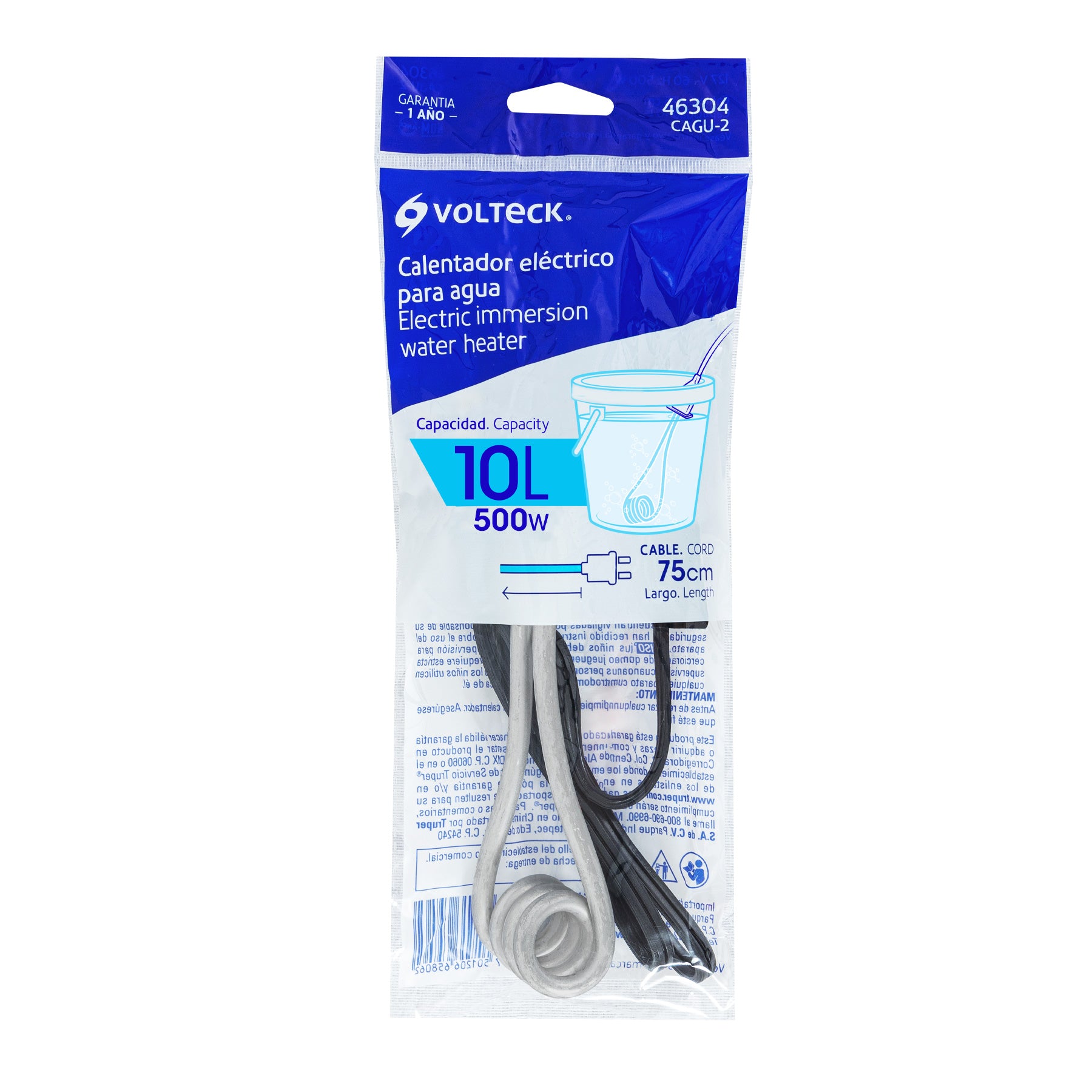 Calentador de inmersión # 2, 500 w 10 litros Volteck