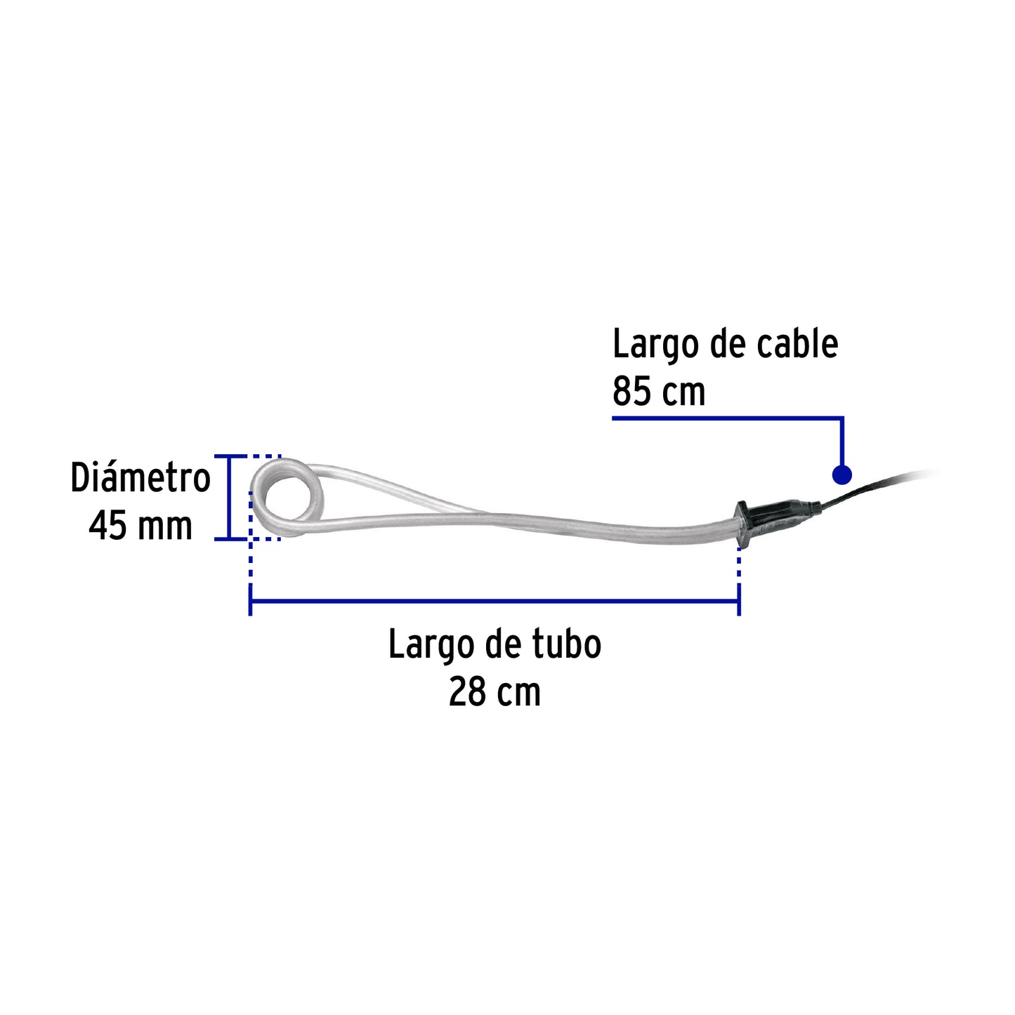 Calentador de inmersión # 8, 1500 W 27 litros Volteck