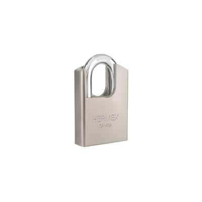Candado de acero, máxima seguridad, 60mm, llave anti-ganzúa
