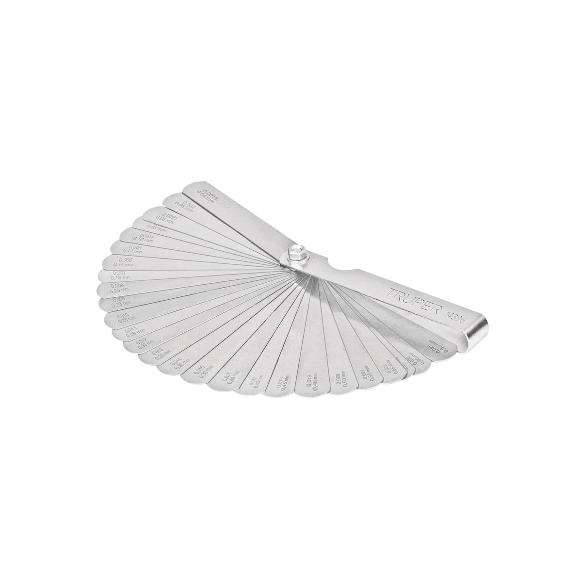 Calibrador para bujías, 26 hojas
