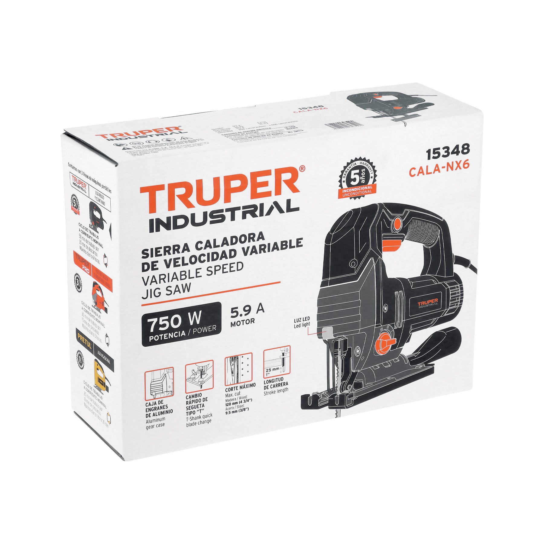 Sierra caladora, industrial, 750 W