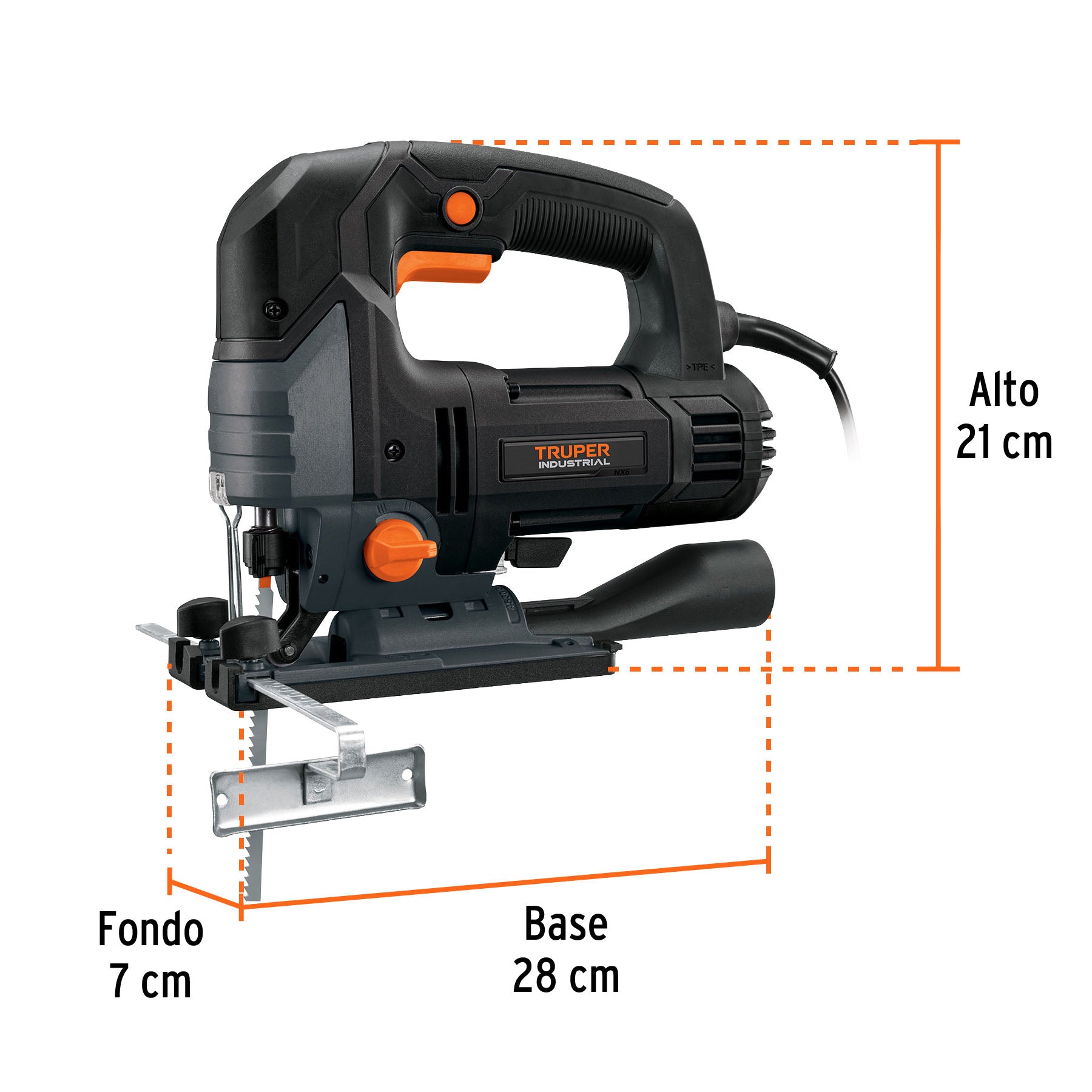 Sierra caladora, industrial, 750 W