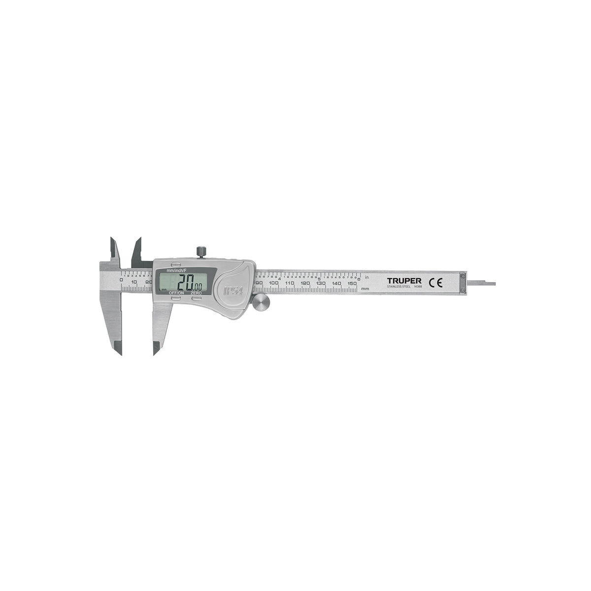 Calibrador digital de 6", milimétrico y standard