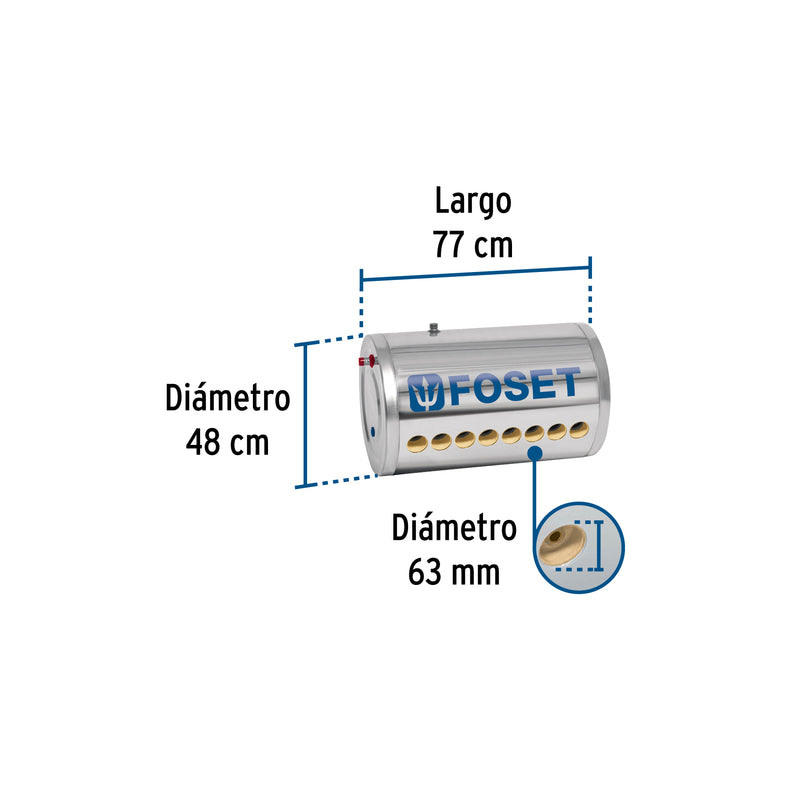 Termotanque p/calentador solar CALE-8S, FOSET