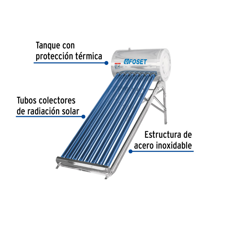 Calentador de agua solar 92 Litros 2 personas