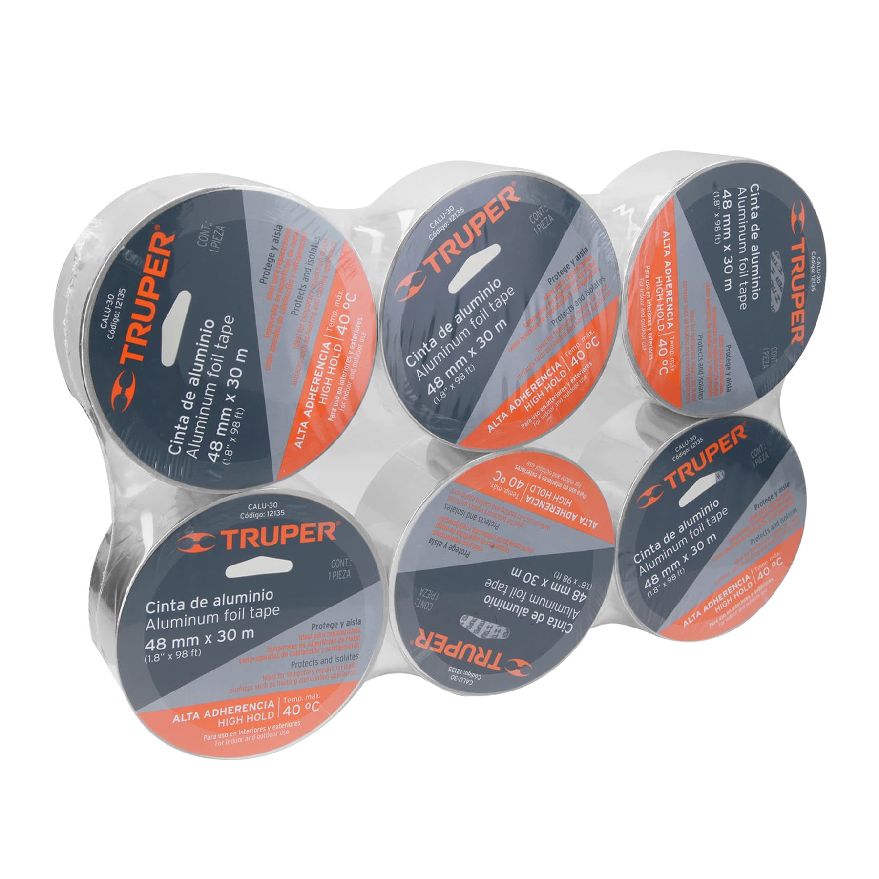Cinta de aluminio, 48 mm x 30 m