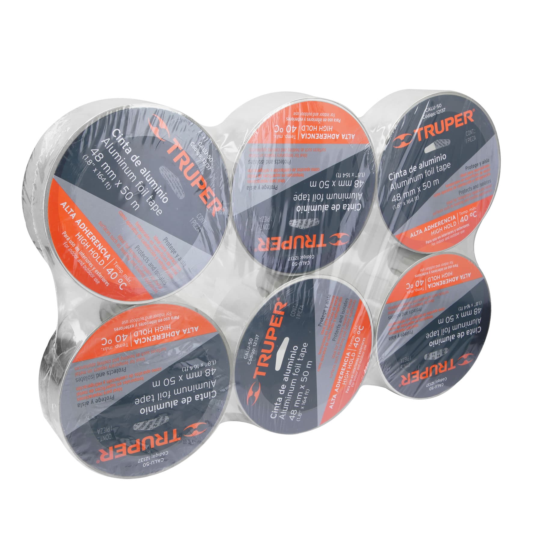 Cinta de aluminio, 48 mm x 50 m