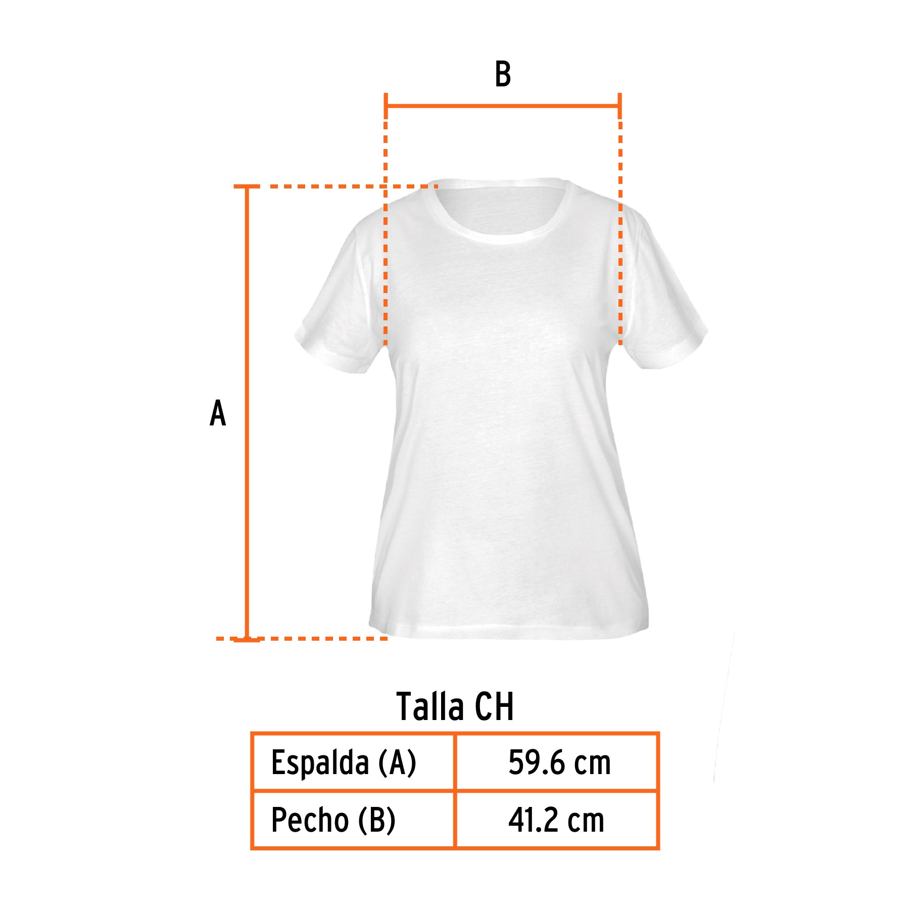 Playera cuello redondo para mujer, blanca, CH, Truper