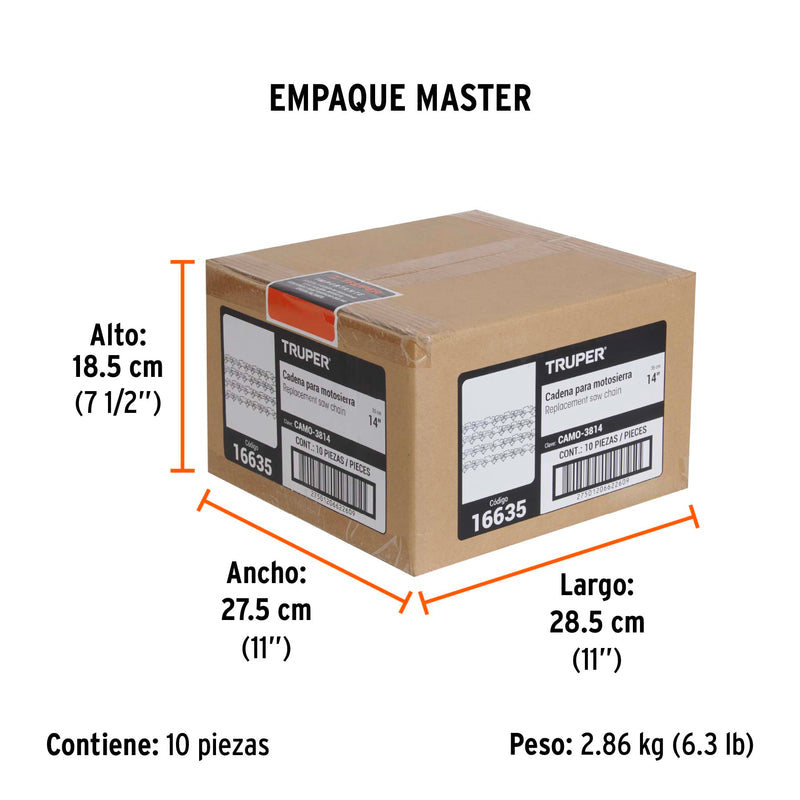 Cadena de repuesto para motosierra 14"