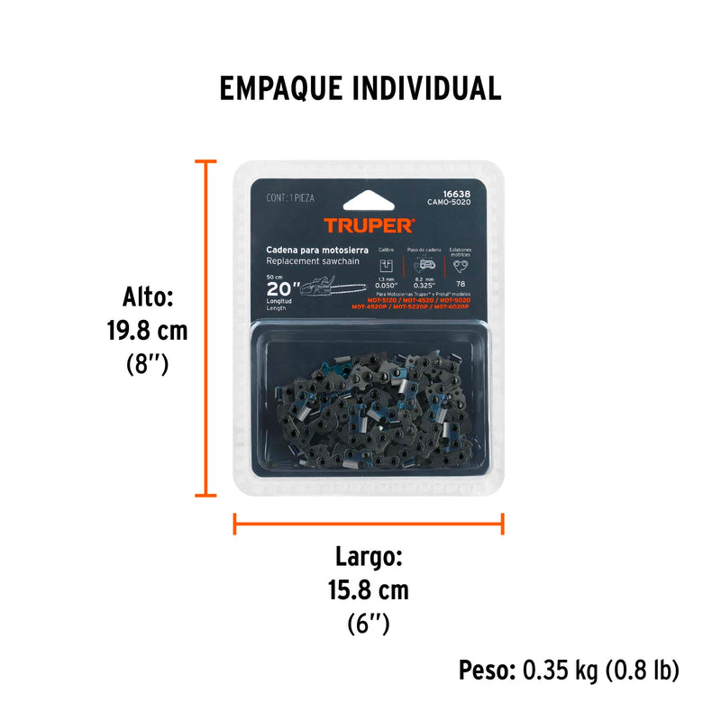 Cadena de repuesto para motosierra 20"