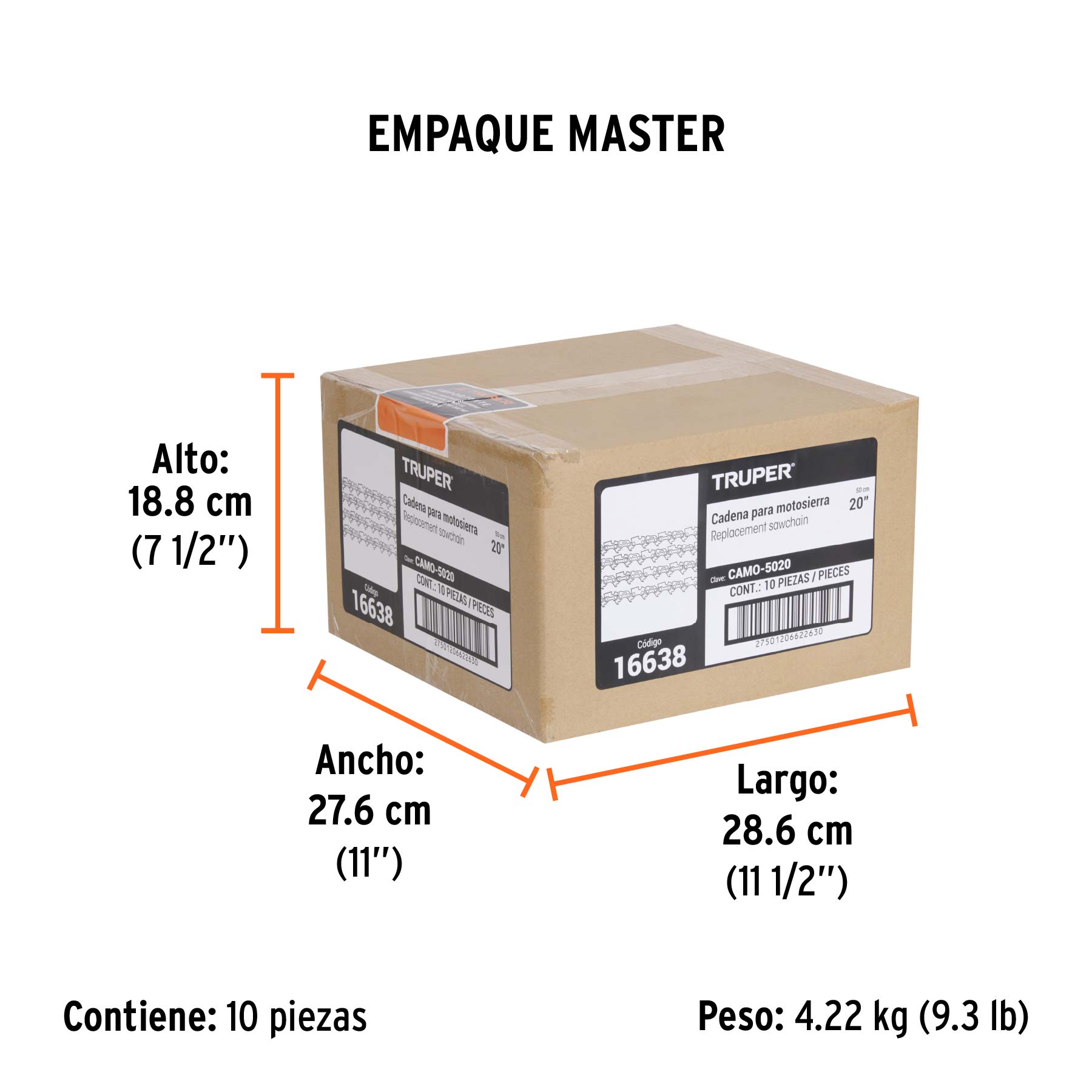 Cadena de repuesto para motosierra 20"