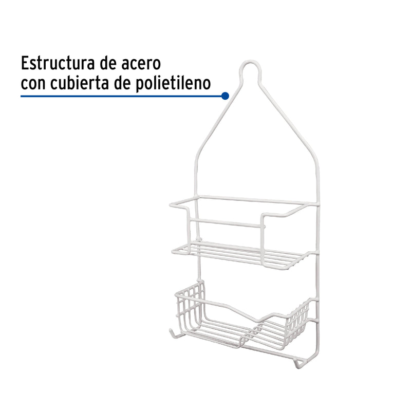Canastilla para regadera, doble,rectangular