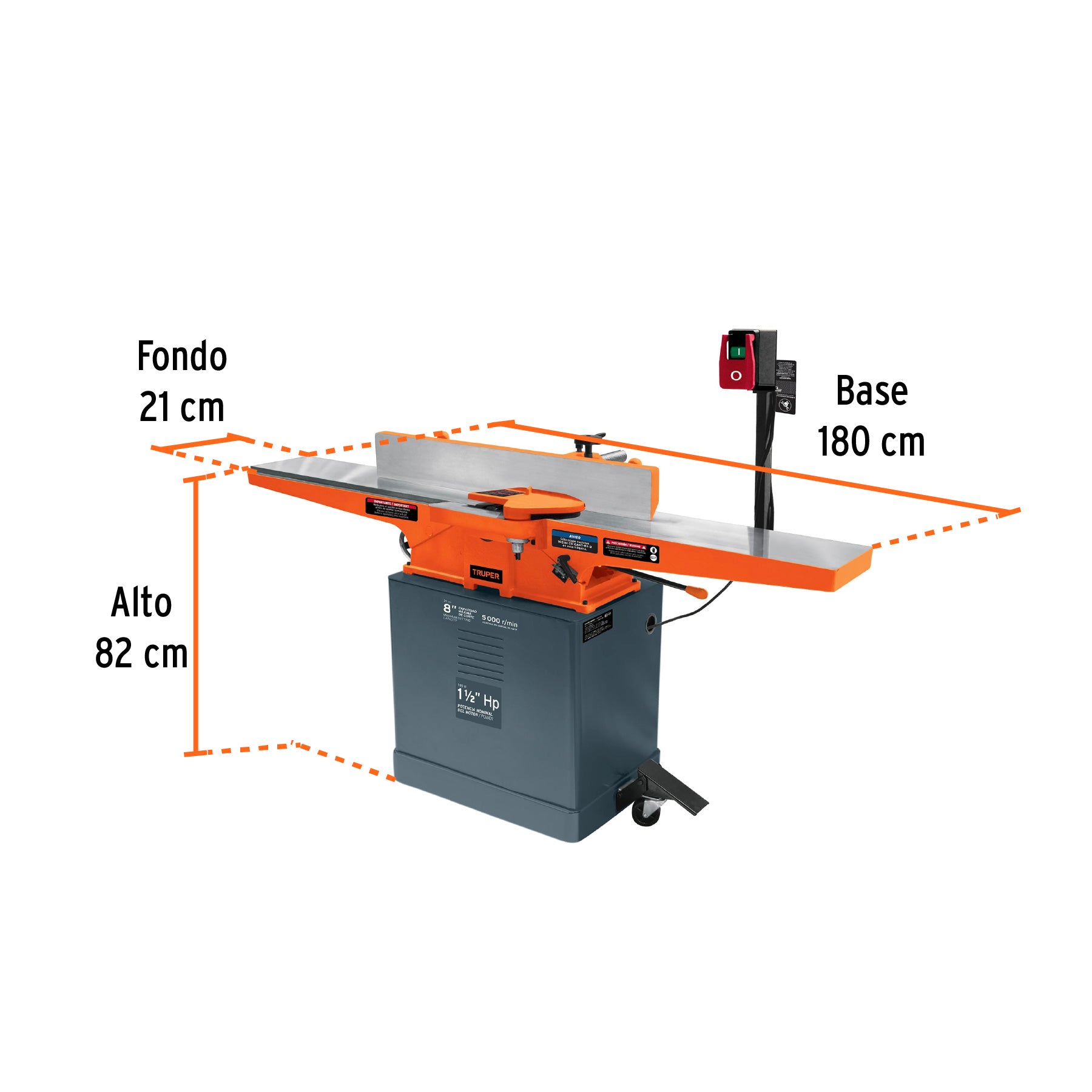 Canteadora 8' de 1120 W (1-1/2 HP), Truper