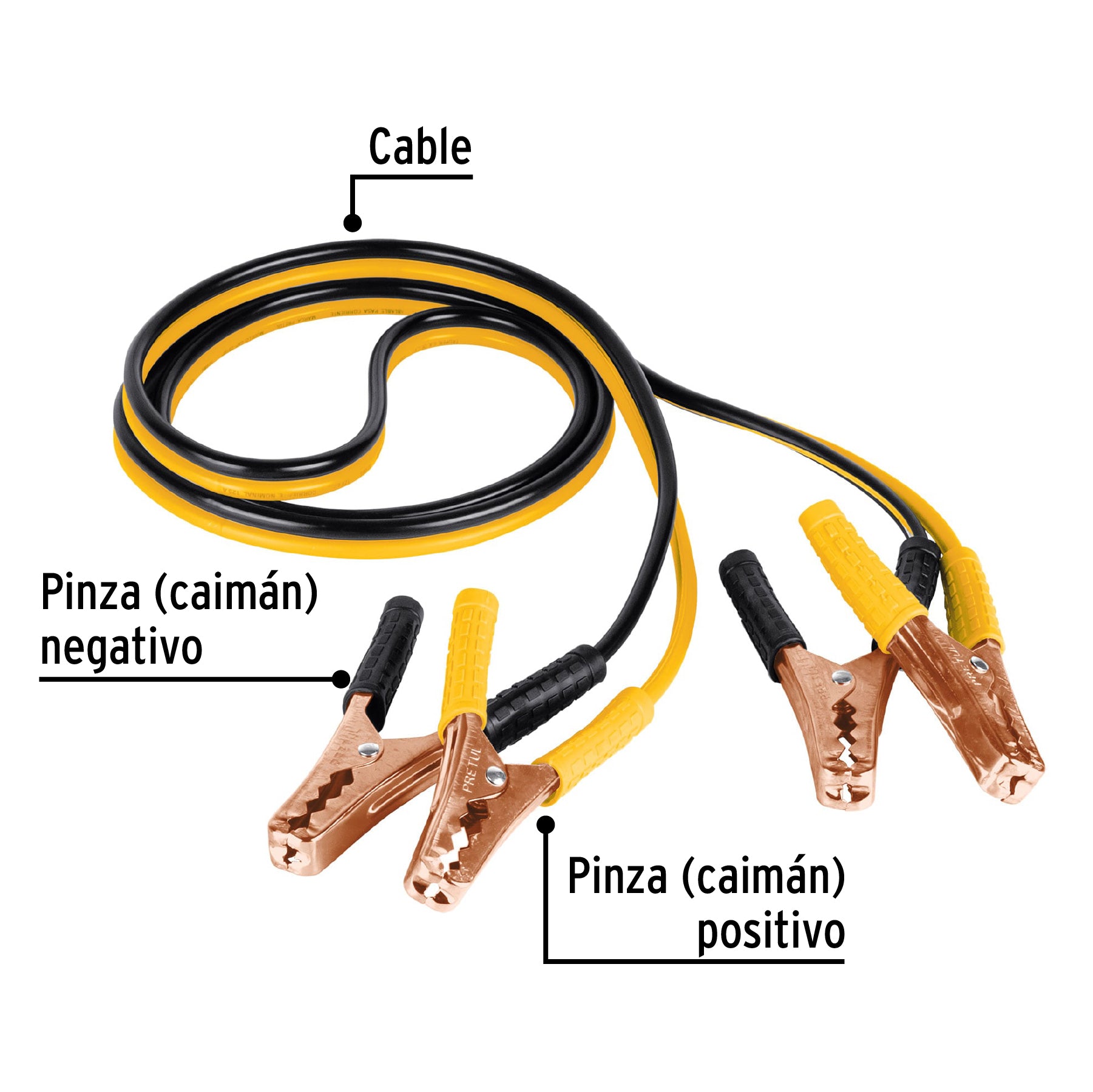 Cables pasa corriente, 2.5 m, calibre 10 awg, pretul