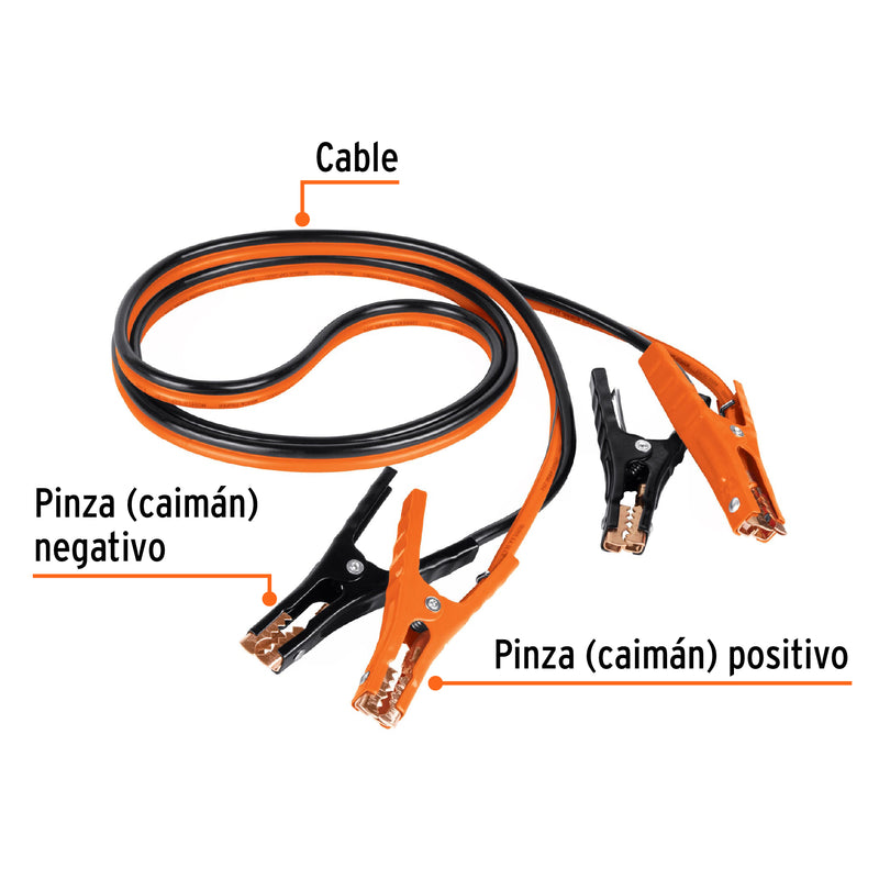 Cables pasa corriente, 3 m, calibre 8 awg