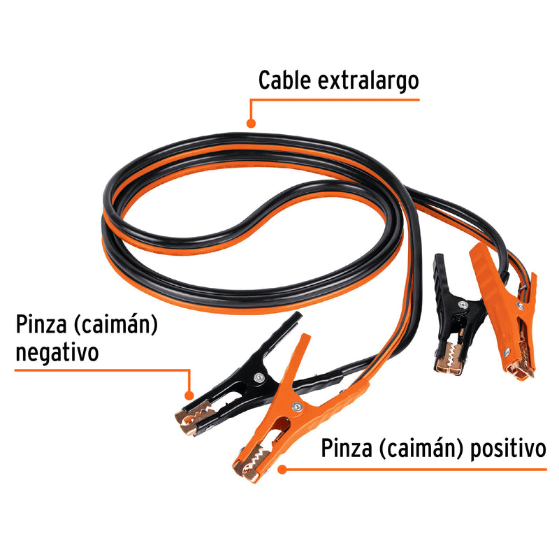 Cables pasa corriente, 3.5 m, calibre 6 awg
