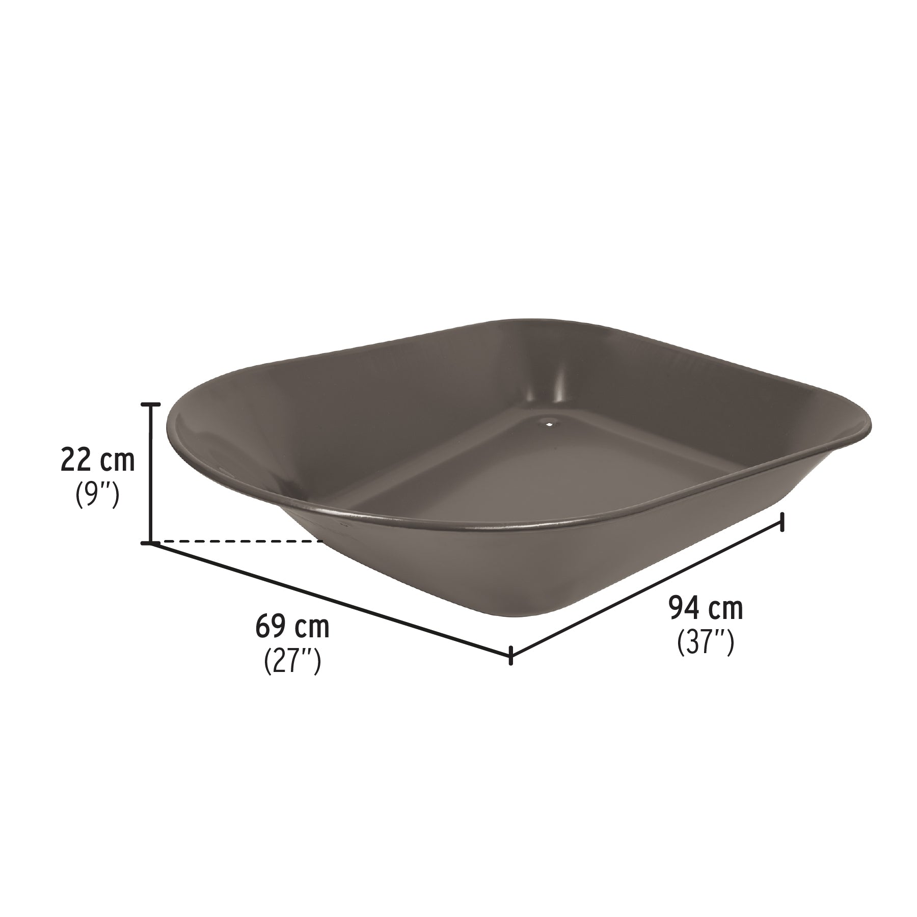 Carretilla 4.5ft3,neum.ref, bastidor bipartido, gris, Pretul