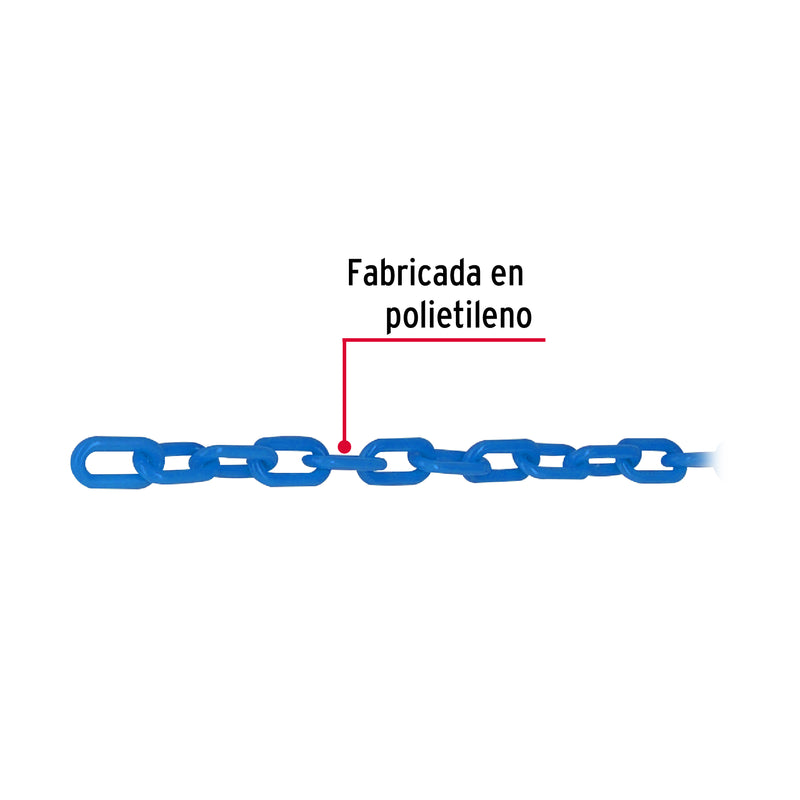 Cadena de plástico de 3mm, azul