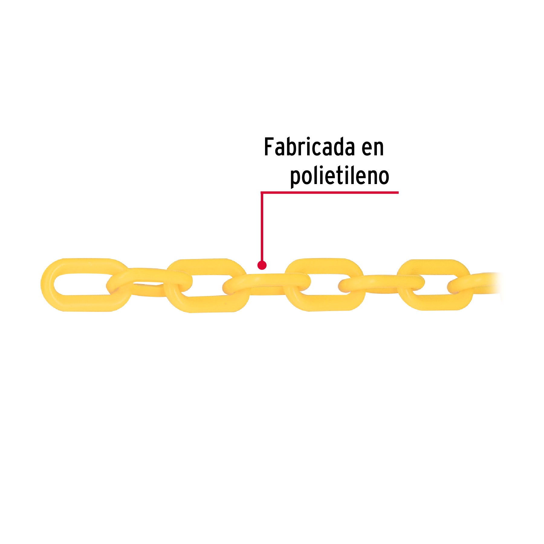 Cadena de plástico de 5mm, amarilla