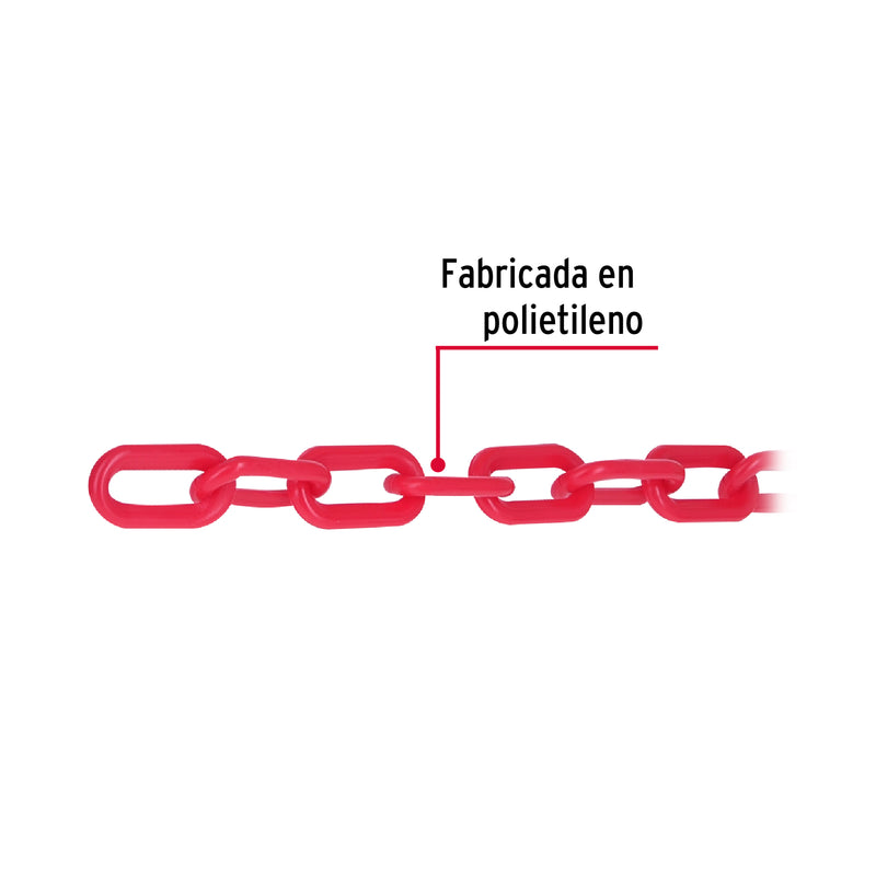 Cadena de plástico de 5mm, roja