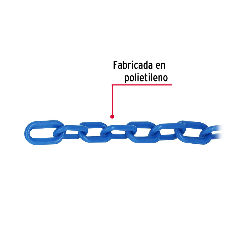 Cadena de plástico de 5mm, azul