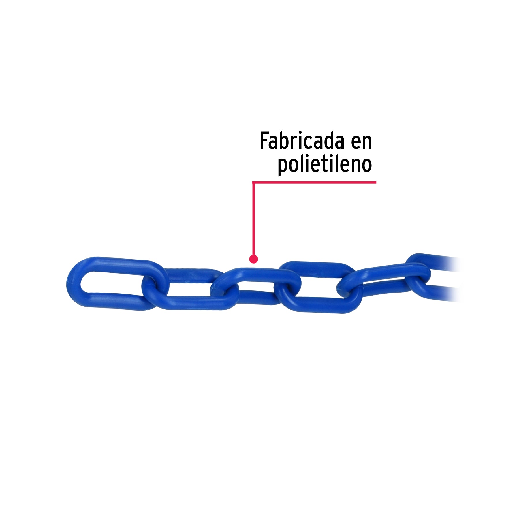 Cadena de plástico de 8mm, azul